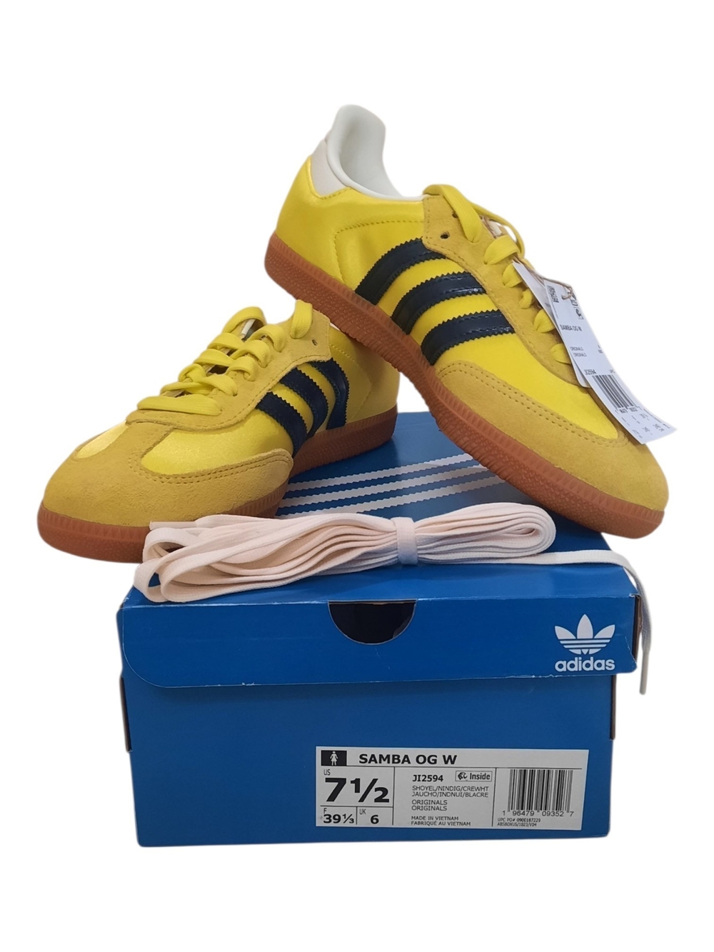 NWT adidas Originals Samba OG Sneakers Yellow/Indigo Sz 7 1/2 (7.5)